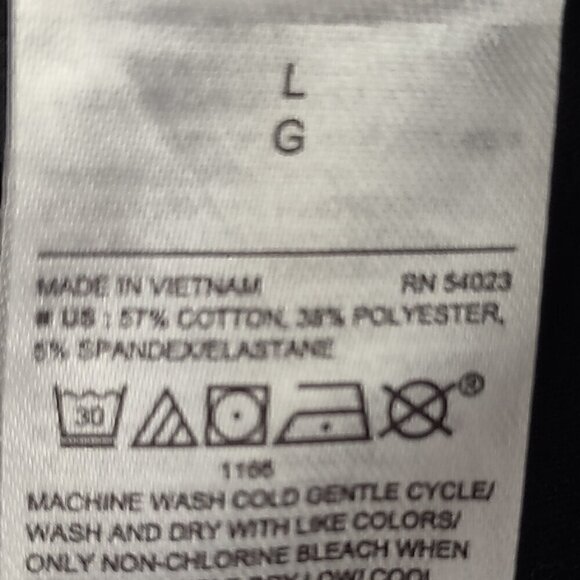 Old Navy Women Black 3/4 Sleeve Knee Length Sweatshirt Cotton Blend Dress Size L - Picture 14 of 14